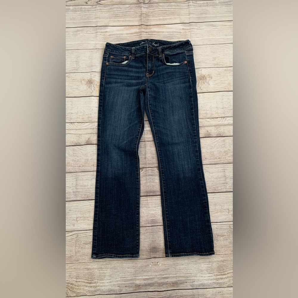 American Eagle Outfitters Dark Blue Straight Leg Jeans